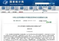 2019年全年国内生产总值990865亿元 同比增长6.1%
