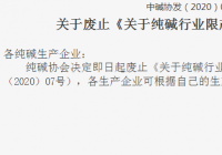 解决供需不平衡矛盾 中国纯碱工业协会废除限产30%