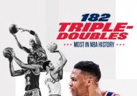 维斯布鲁克职业生涯总三双数达到182次