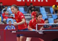 刘诗雯与陈梦搭档 热身赛击败中国香港队